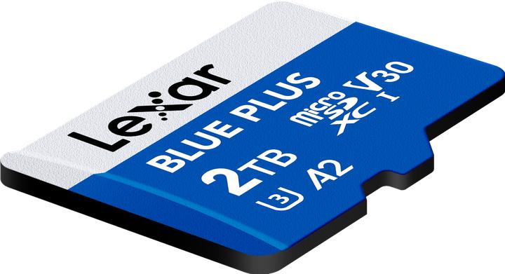 Image du produit Lexar Blue Plus MicroSD Card 2TB (2000 Go, microSDXC, U3, UHS-I)