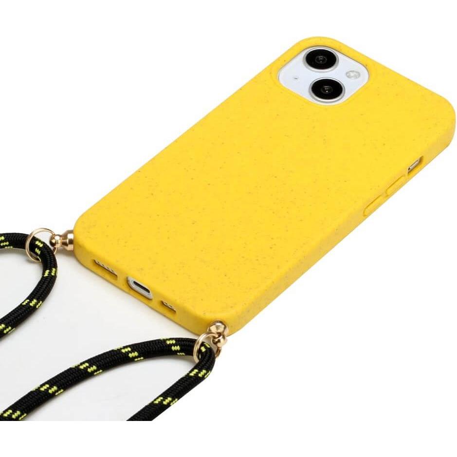 Thumbnail - Cover-Discount iPhone 15 Plus - Eco-Friendly Hülle mit Kette gelb (Apple iPhone 15 Plus), Smartphone Hülle, Gelb