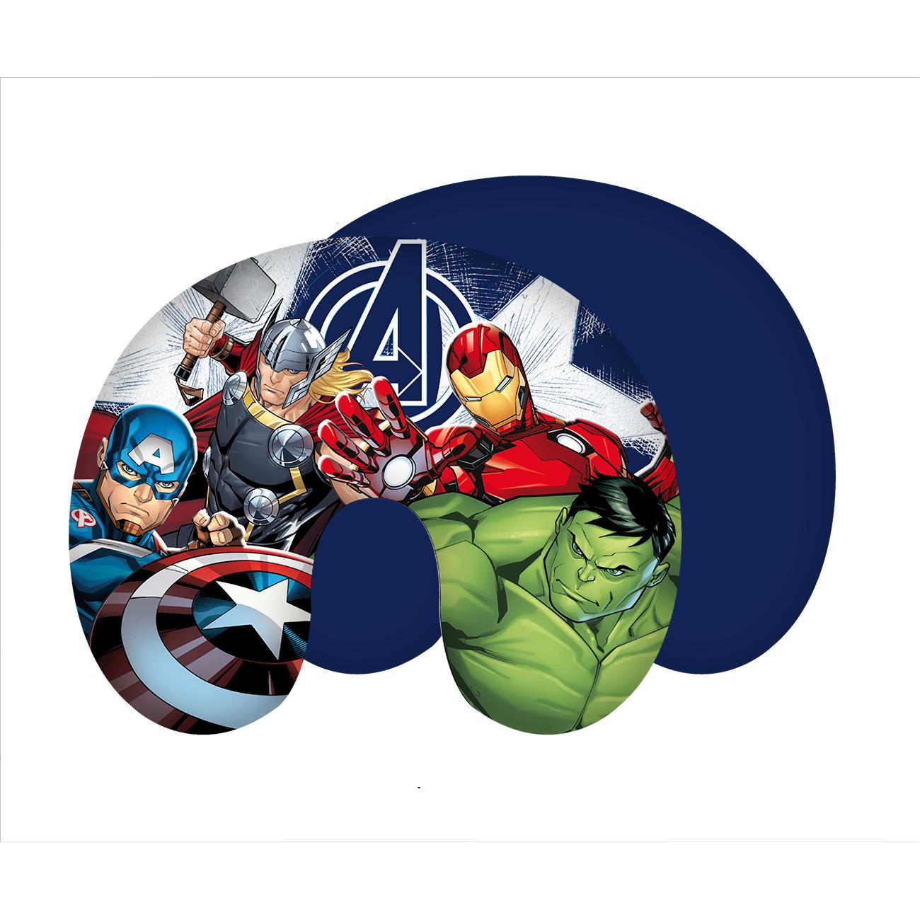 Tinisu, Reisezubehör, Avengers Heroes Nackenkissen Reisekissen NackenhÃ¶rnchen 28cm x 33cm, (Kopf- & Nackenkissen)
