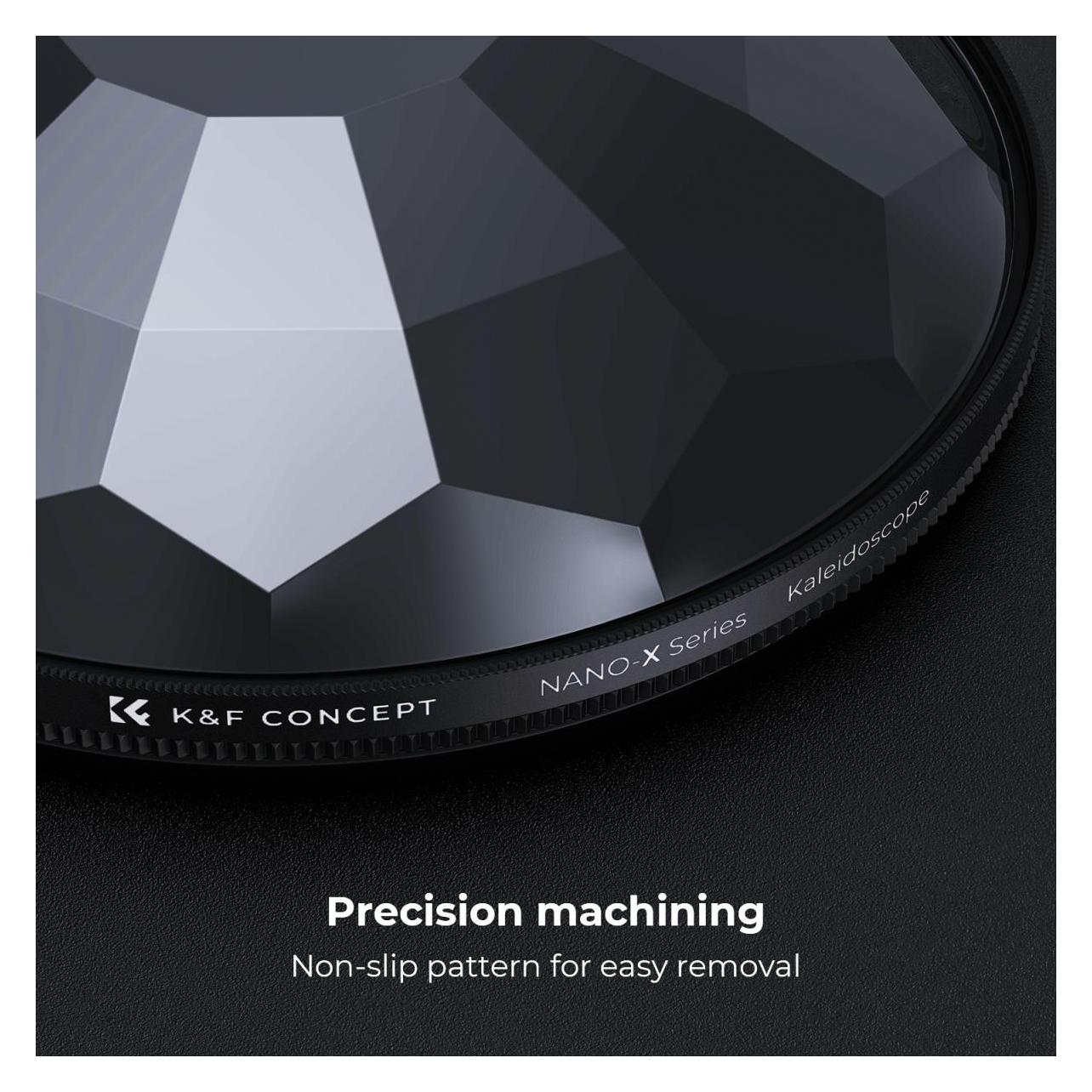 K&F Concept 77mm Kaleidoscope Effect Filter With Three Vacuum Cleaning Cloths, Objektivfilter