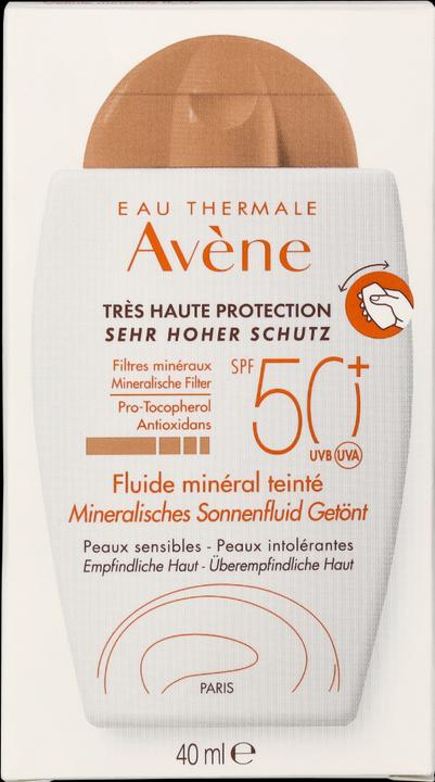 Actual product image Avène Solar fluid mineral tinted SPF50+ (Suntan cream, SPF 50+, 40 ml, 72 g)