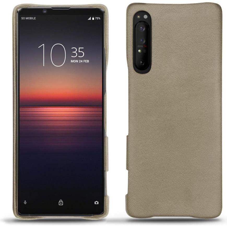 Noreve Lederschutzhülle (Sony Xperia 1 II), Smartphone Hülle, Beige