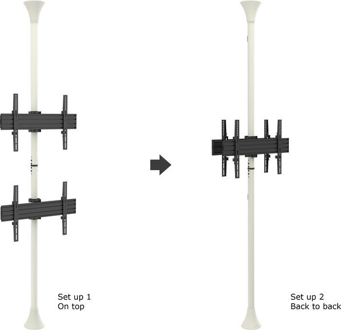 Produktbild Multibrackets Boden-Deckenhalter 2x, 40"-65", VESA 100x100