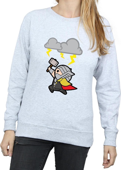 Actual product image Womens/Ladies Kawaii Thor God Of Thunder Sweatshirt (S)