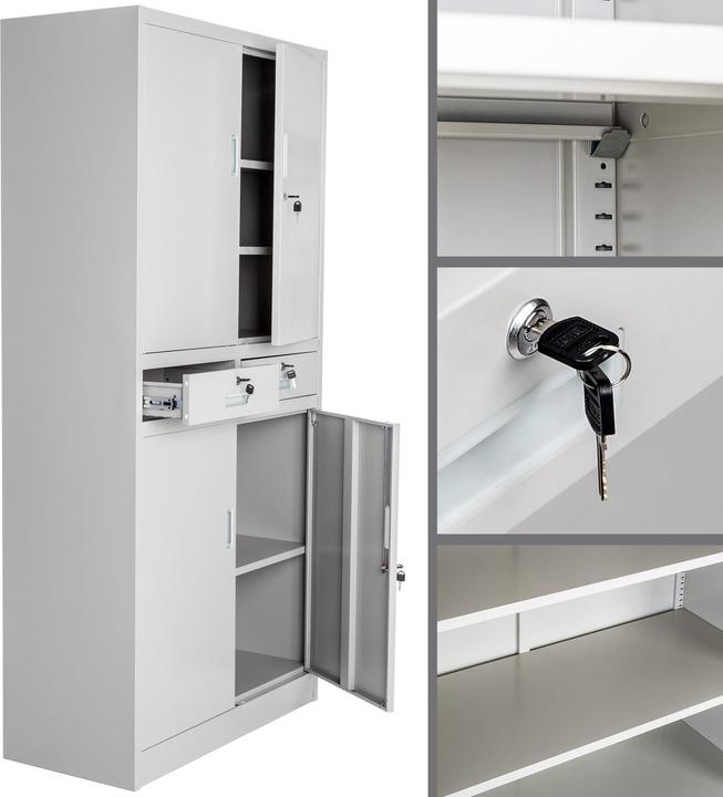Immagine prodotto tectake Armadio per archiviazione (90 x 40 x 180 cm)