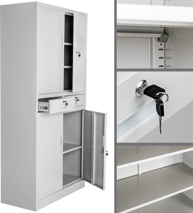 Produktbild tectake Aktenschrank (90 x 40 x 180 cm)