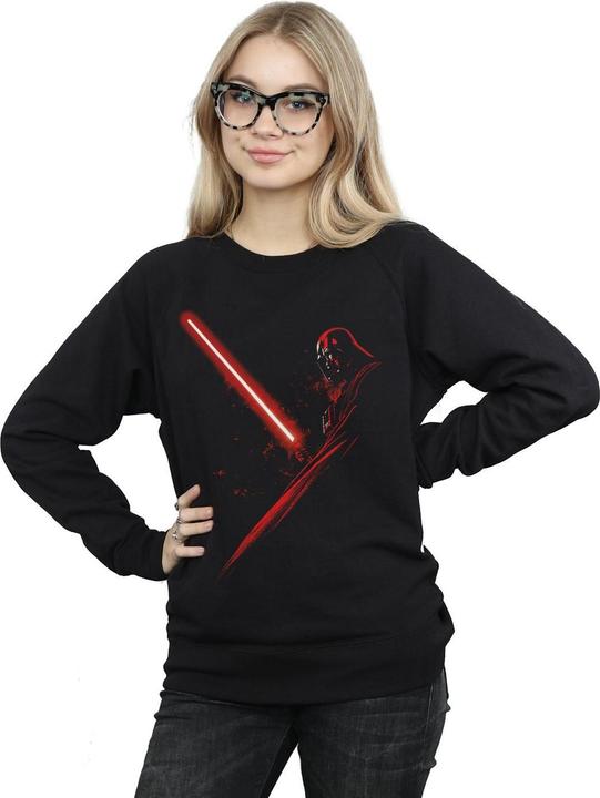 Actual product image Star Wars Womens/Ladies Darth Vader Lightsaber Sweatshirt (L)