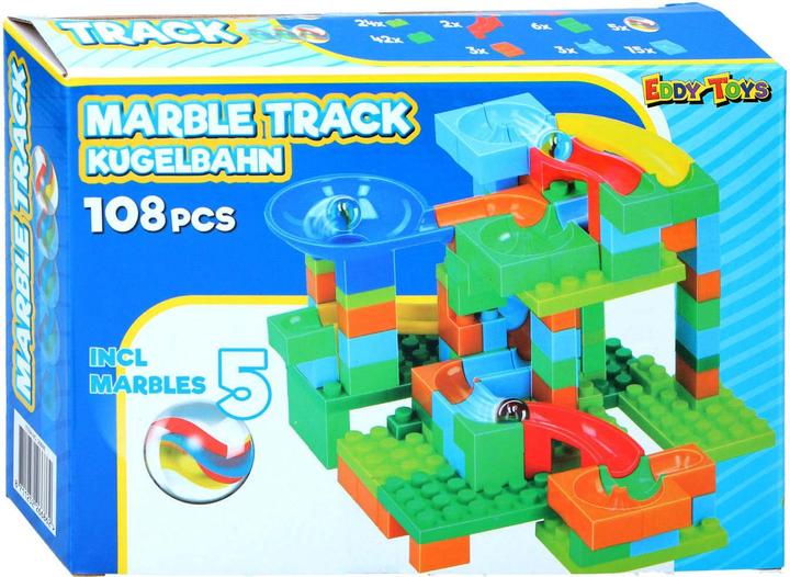 Eddy Toys Kunststoff Murmelbahn Murmel, 108 Stk.