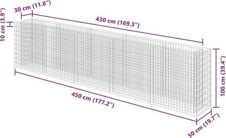 Actual product image vidaXL Gabionen-Hochbeet