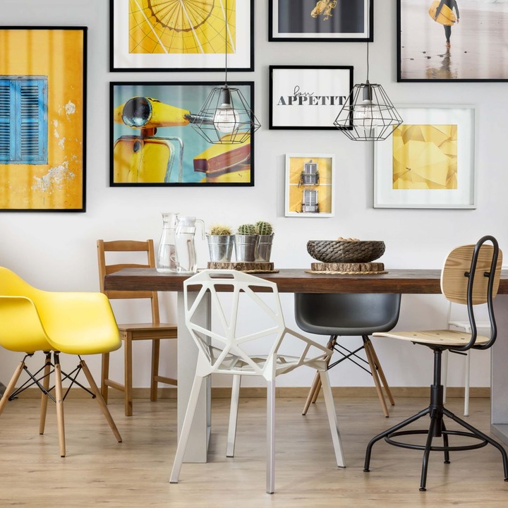 Image du produit Trenddeko La façade jaune de la maison (60 x 80 cm)
