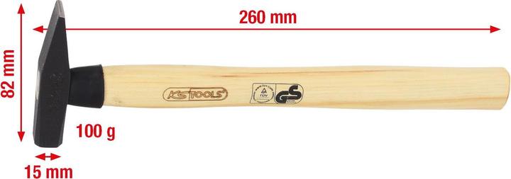 Actual product image KS Tools fitter's hammer (180 g)