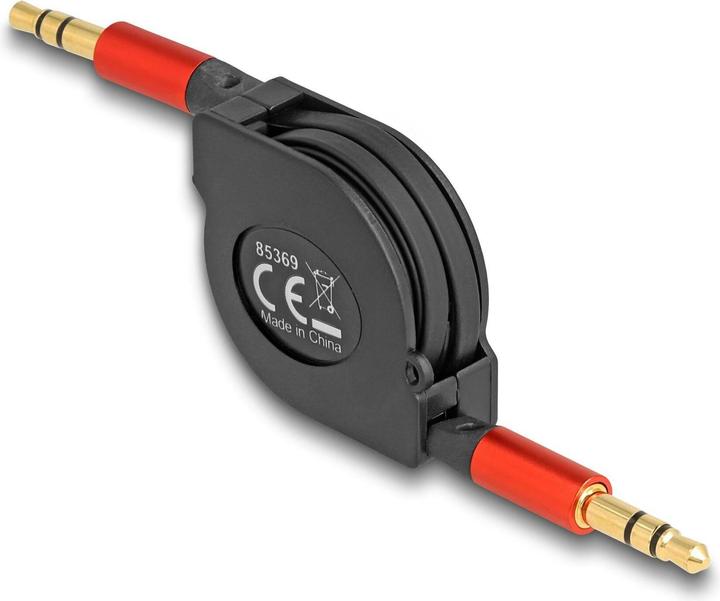 Actual product image Delock Audio retractable cable 3.5 mm 3 pin jack plug to jack plug 90 cm (0.90 m, 2.5mm jack cable)