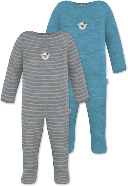 Actual product image Normani 2-pack MERINO baby merino romper "Levin" - 9413 (62)