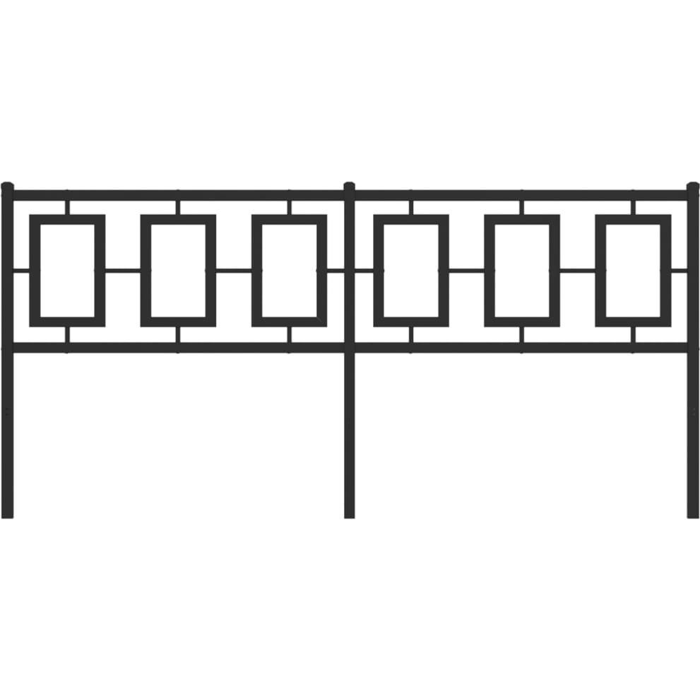 Thumbnail - VidaXL, Bett Zubehör, Kopfteil Bettkopfteil Metallkopfteil Metallbeine Metall Schwarz 193cm (198 x 3 x 91 cm)