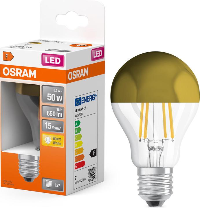 Produktbild Osram Led Retrofit Classic A Mirror (E27, 50 W, 650 lm, 1 x, F)