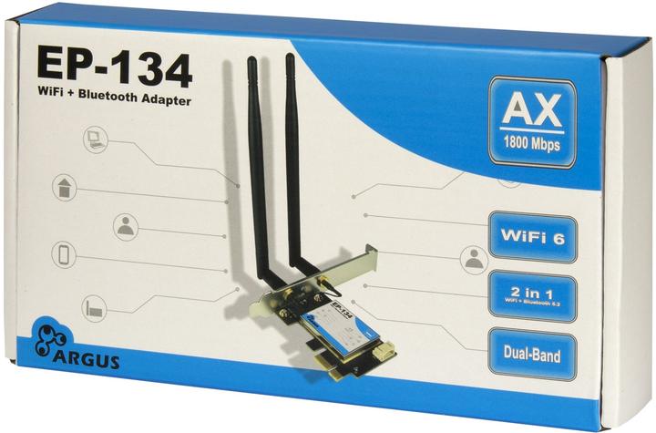 Produktbild Intertech Wi-Fi 6 PCIe Adapter EP-134 Antenne,Bluetooth 5.2 (PCIe)