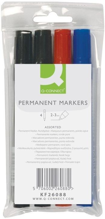 Image du produit Q-Connect Marqueur permanent à pointe ogive (Multicolore, 2 mm, 1 x)