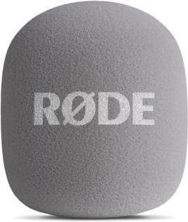 Produktbild RØDE Handadapter Interview GO Weiss mit Fell-Windschutz