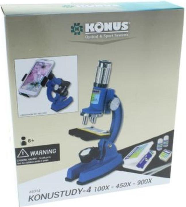 Konus Mikroskop Konustudy-4 150x-450x-900x mit Smartphone Adapter