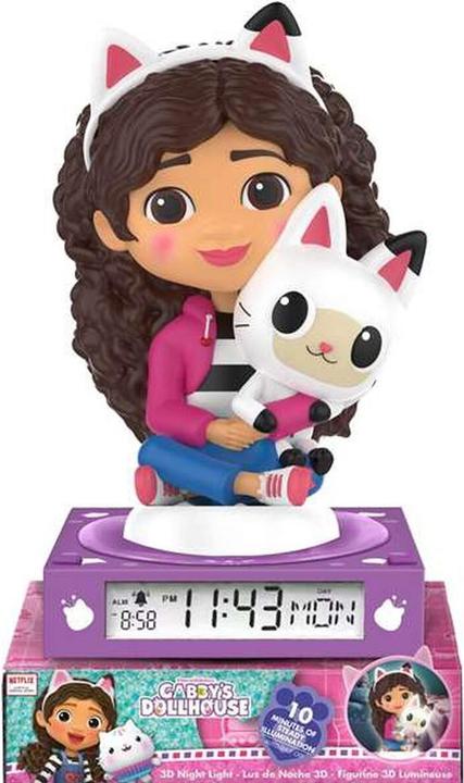 Image du produit Kids Licensing Gabbys Dolls House 3D Lampe mit Wecker