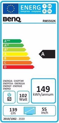 Energy Label BenQ RM5502K (3840 x 2160 Pixels, 55")