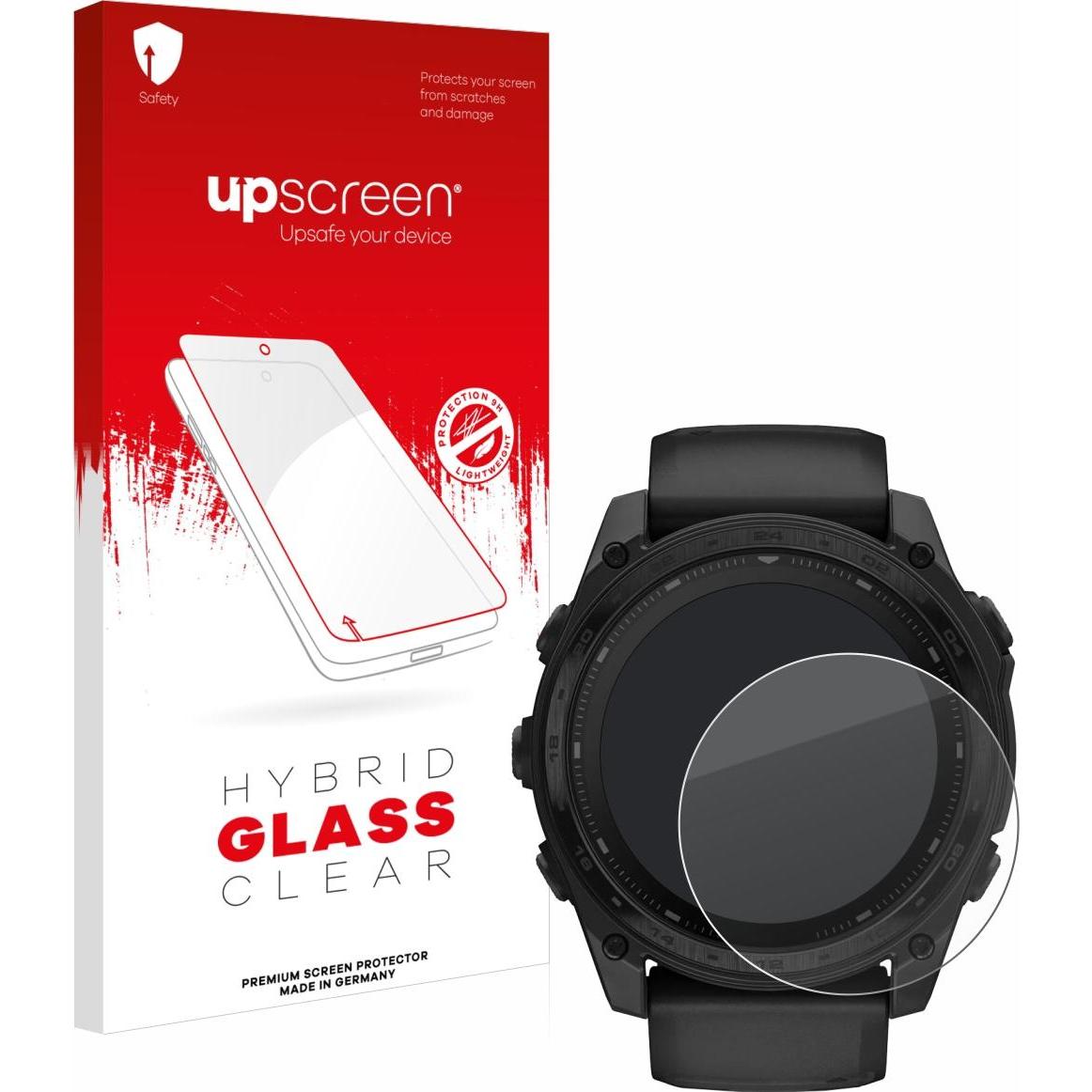 upscreen Schutzglas Schutzfolie Displayschutz Display Schutz Glas Folie klar, Smartwatch Schutzfolie, Transparent