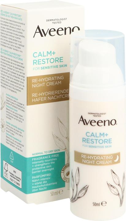 Image du produit Aveeno Calm+Rest Re Hyd Cr de nuit Ha 500ml (50 ml, Crème de nuit)