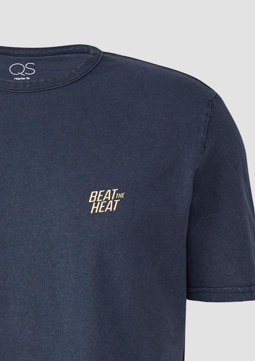 Produktbild S.Oliver T-Shirt Gewaschenes T-Shirt mit Front- und Rückenprint (S)