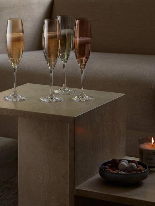 Produktbild LSA Polka Sektkelch 225ml - metall sortiert x 4 (22.50 cl, 4 Gläser, Sektgläser)