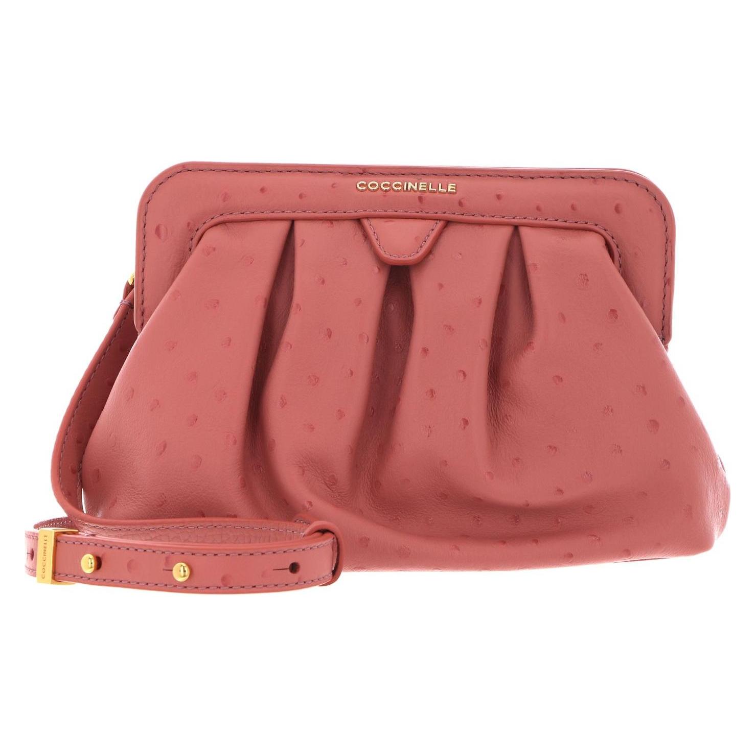 Coccinelle, Damen, Handtasche, Diletta Ostrich Mini Bag, Rosa