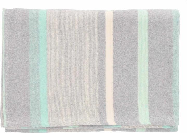 Image du produit Casativo Couverture douillette rayée, 80% coton et 20% polyester, vert, 120 x 160 cm (120 x 160 cm)