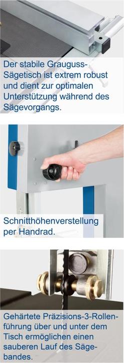 Produktbild Scheppach BASA3 Bandsäge 400V 50Hz 700W - 205mm (Bandsäge)