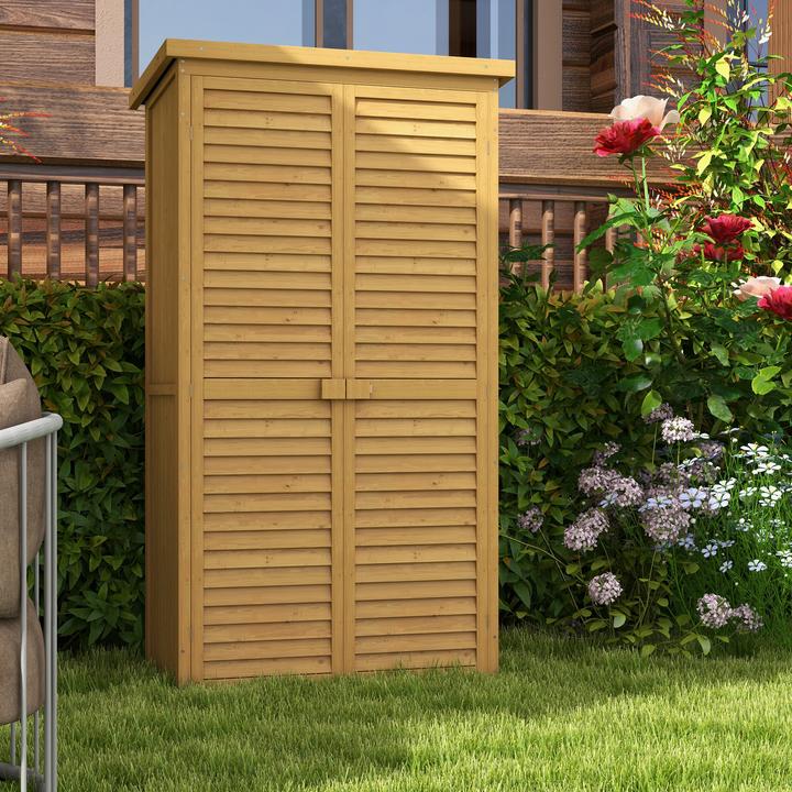 Produktbild Outsunny Gartenschrank mit Lamellentüren
