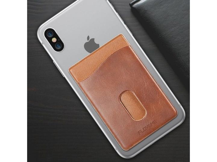 Immagine prodotto Floveme Portacarte in pelle con custodia autoadesiva per smartphone (Universale)
