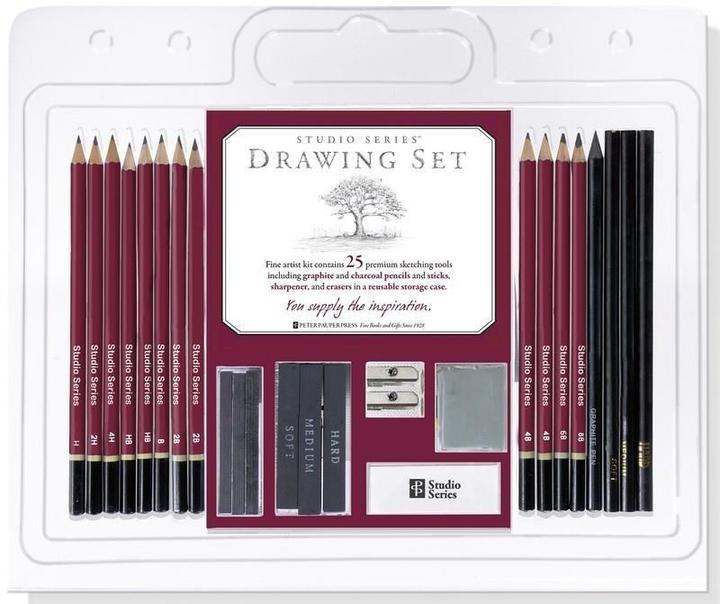 Image du produit Kit d'esquisse pour artistes 26 outils - 228050 (5H, 8B, Dur, Moyen, Souple, 26x)