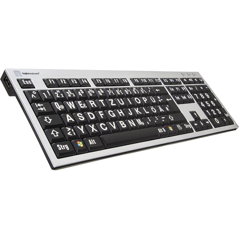 Thumbnail - Logickeyboard XLPrint (DE, Kabelgebunden), Tastatur, Schwarz