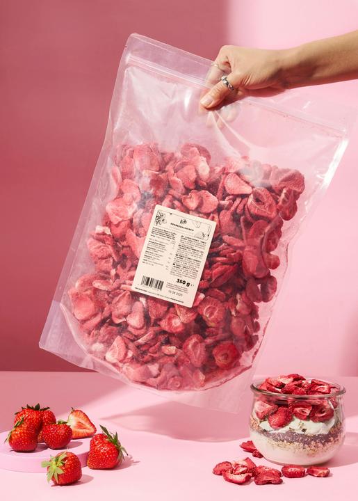 Gefriergetrocknete Erdbeerscheiben (350 g)