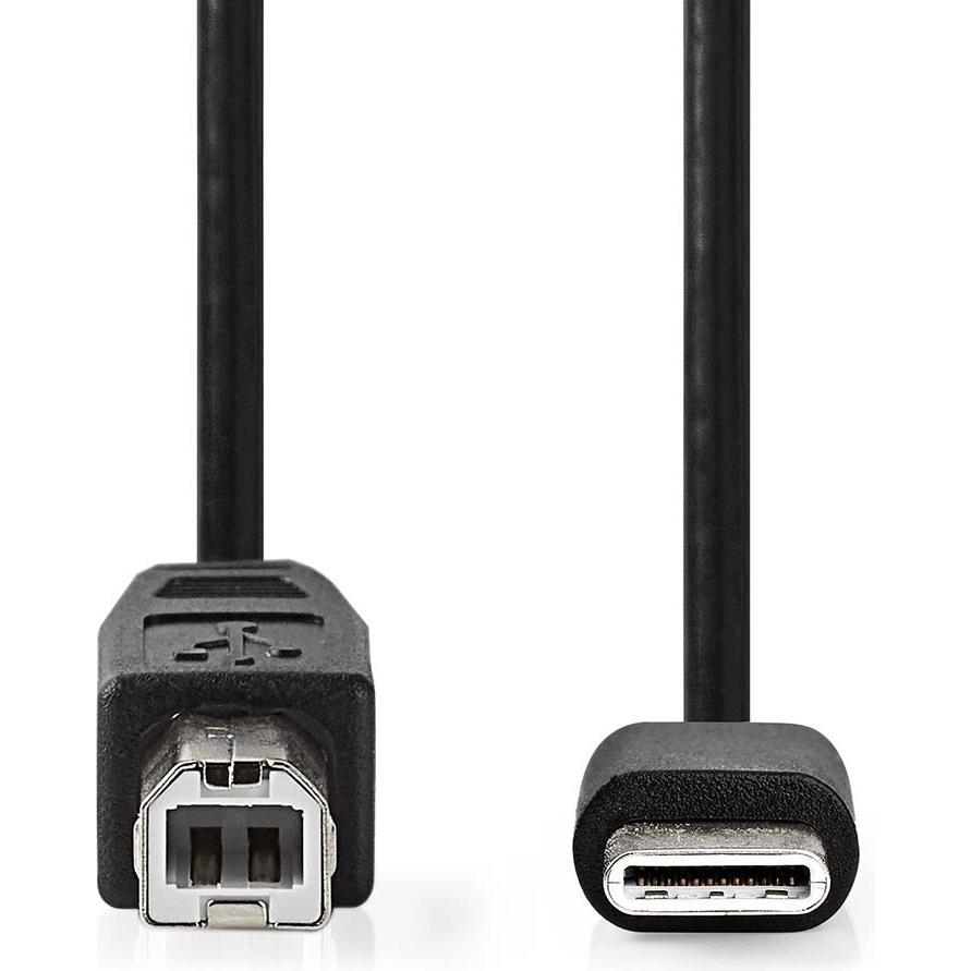 Thumbnail - Nedis USB-Kabel USB 2.0 USB-Typ-C ™ Stecker USB-B Stecker 480 Mbps 15 W Vernickelt 1.0 (1 m, USB 2.0), USB Kabel