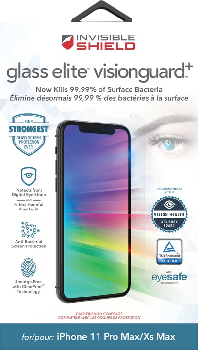 Produktbild InvisibleShield Glass Elite VisionGuard+ (1 Stück, Apple iPhone 11 Pro Max, Apple iPhone XS Max)