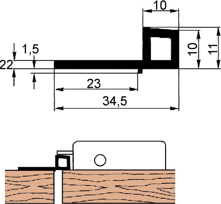 Image du produit Werkstarck Profil de couvre-joints (Cylindre profilé)