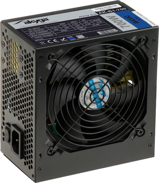 Akyga AK-B1-700BE Alimentation ATX 700W Juodas EDITION P4+4 PCI-E SATA PPFC 12 cm (700 W)