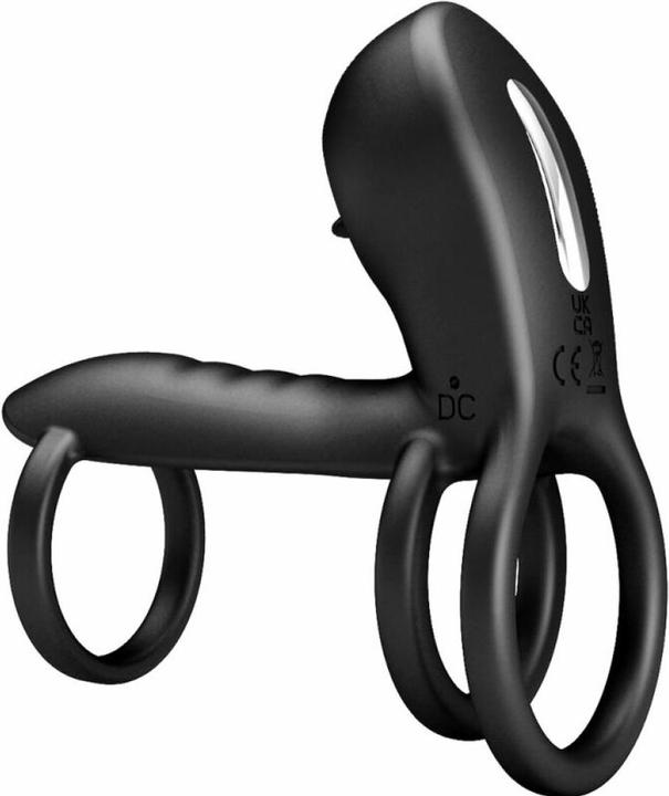 Actual product image Baile Pretty Love - Jammy Penis Sling 12 Vibration And Lick Settings Rechargeable Silicone