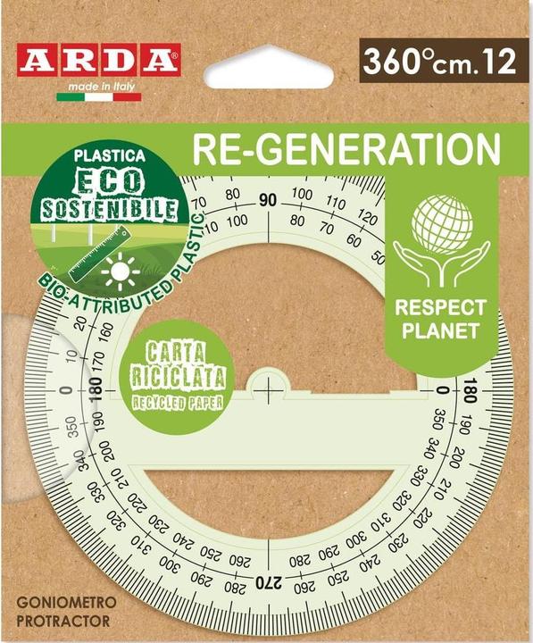 Actual product image Arda Circular ruler 360° 12cm (12 cm, Plastic)