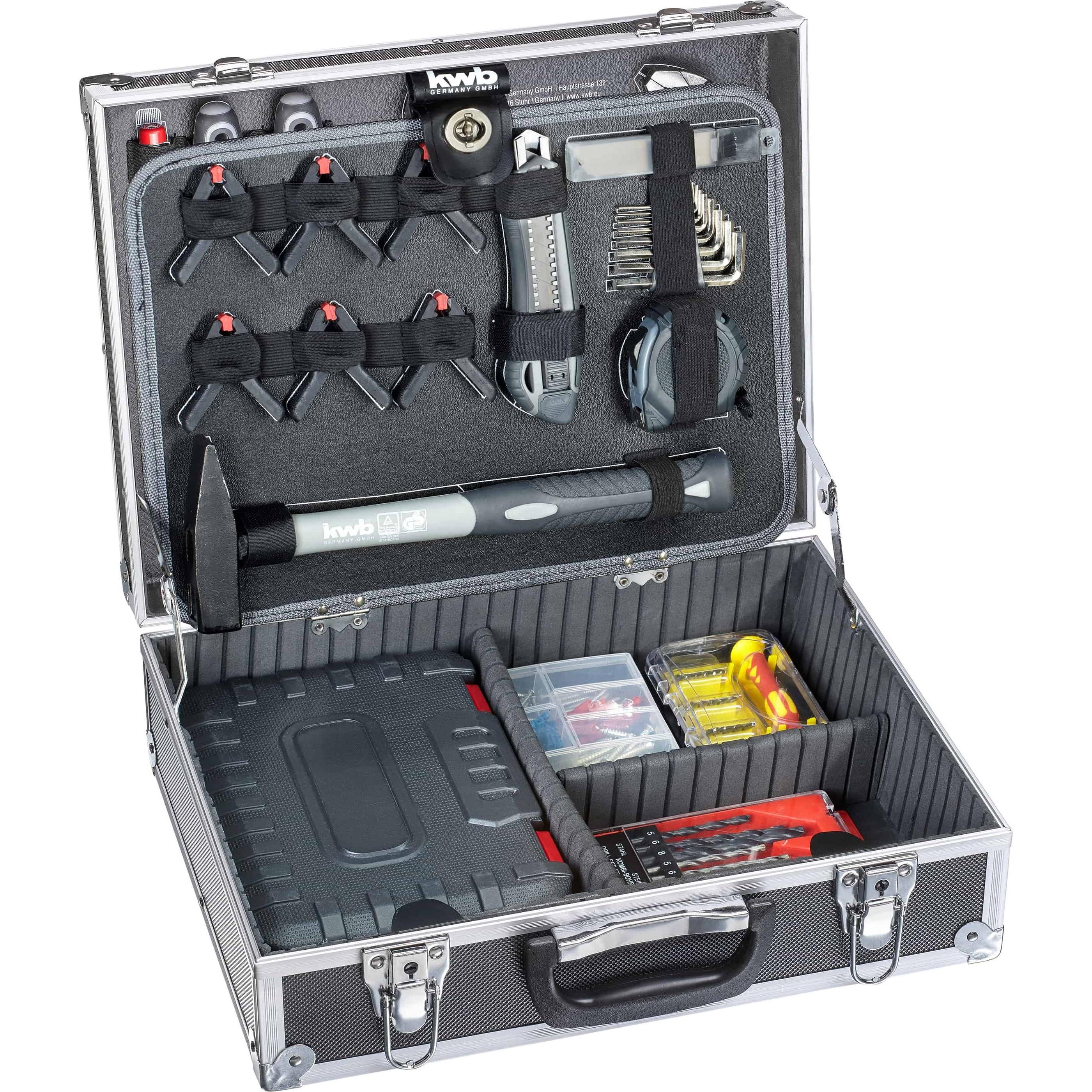 kwb Im stabilen Alu-Koffer ideal für den mobilen Einsatz. (199 Teile) (375561)