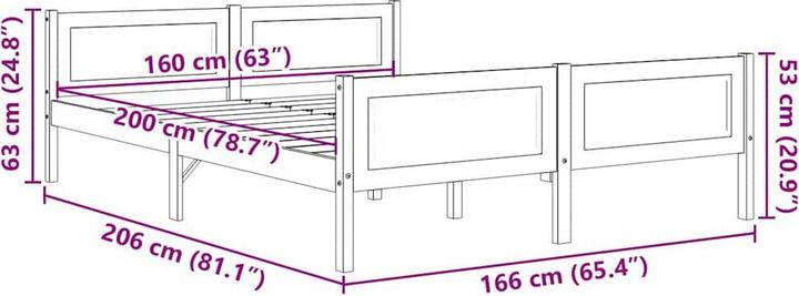 Image du produit vidaXL Bettrahmen (160 x 200 cm)