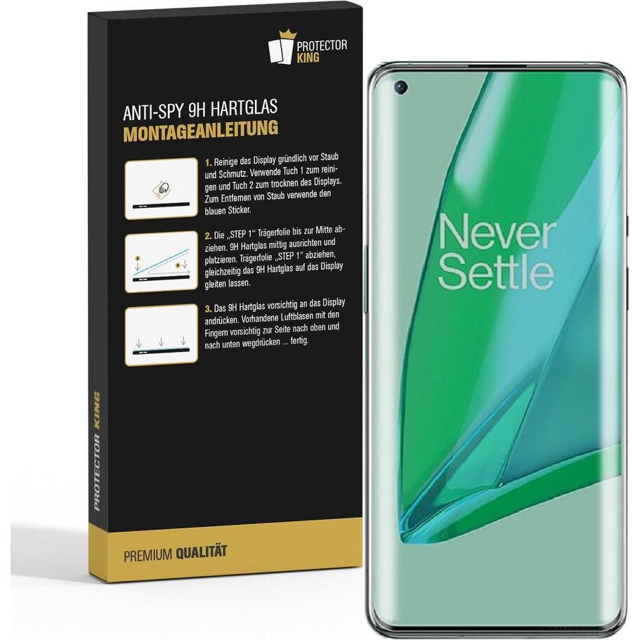 Thumbnail - Protectorking 2x Echtes Tempered 9H Panzerhartglas Blickschutz (2 Stück, OnePlus 9 Pro), Smartphone Schutzfolie
