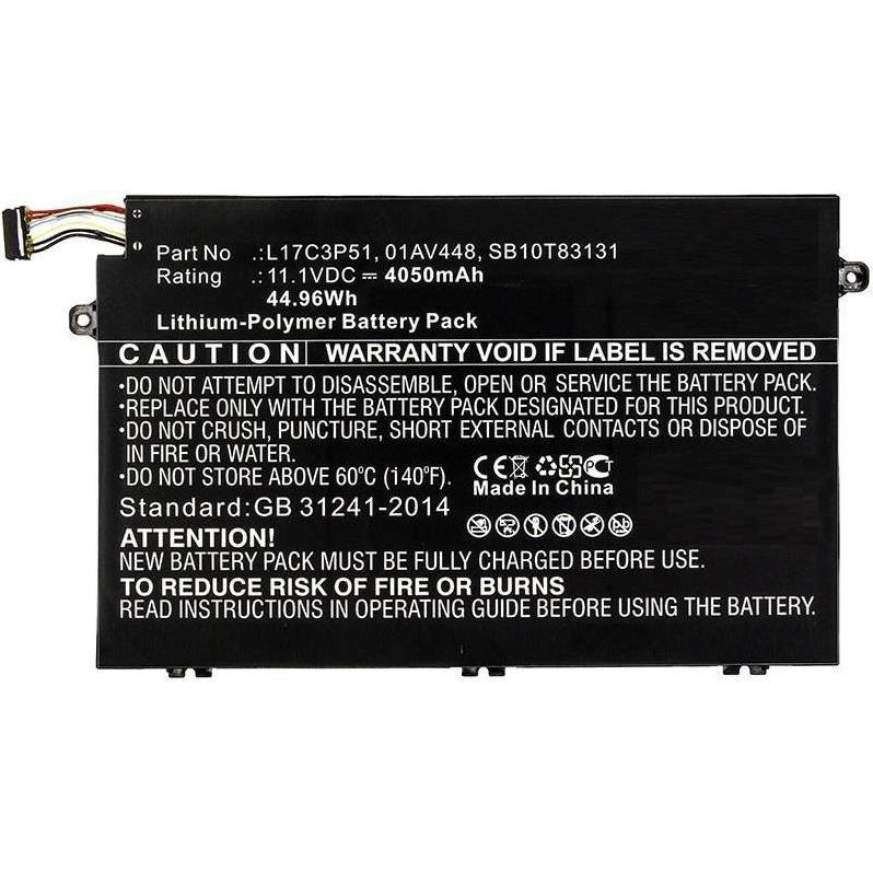 CoreParts Laptop Battery for Lenovo (1 Zellen, 4050 mAh), Notebook Akku, Schwarz