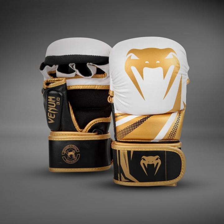 Image du produit Venum Challenger 3.0 Sparring Gloves - White/Black-Gold (8 OZ, M)
