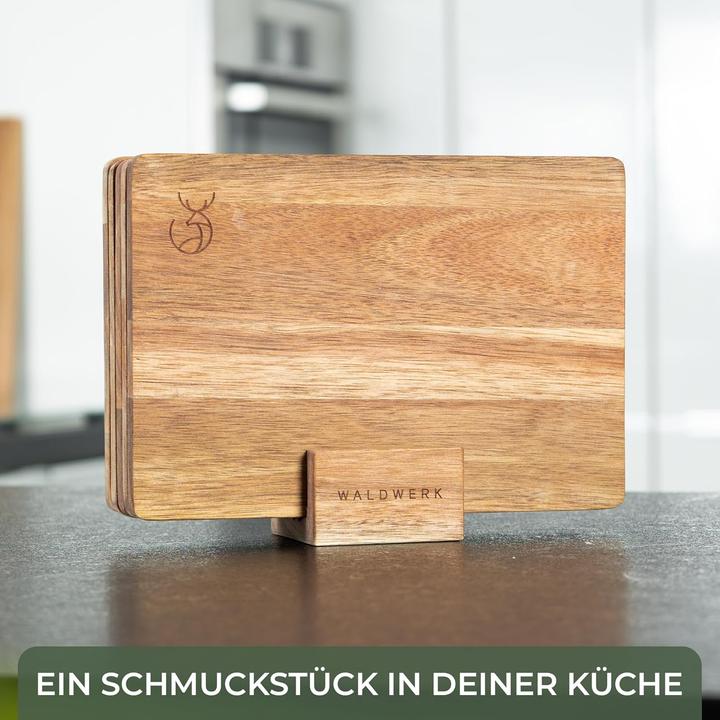 Image du produit 5-teiliges Frühstücksbrettchen-Set mit Ständer