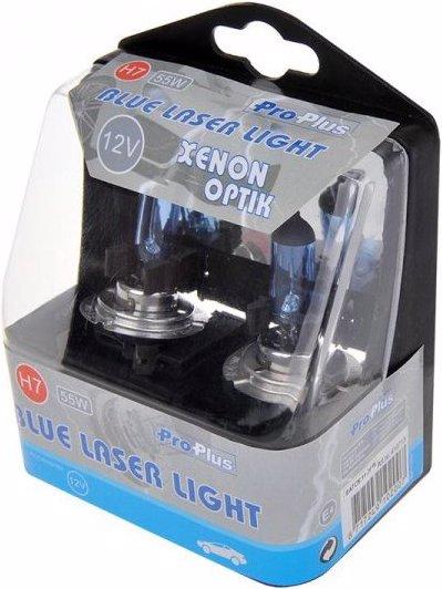 Actual product image ProPlus Blue Laser Light 12V 55W H7 2 pieces in plastic box